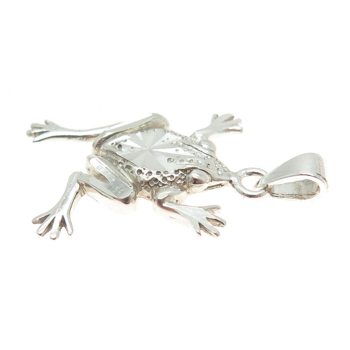 925 Sterling Silver Vintage Frog For Good Luck Pendant