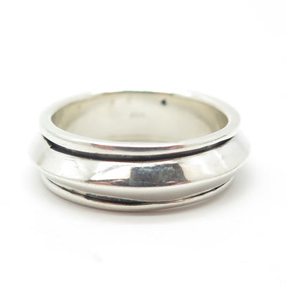 925 Sterling Silver Vintage Rotating Band Ring Size 8.25