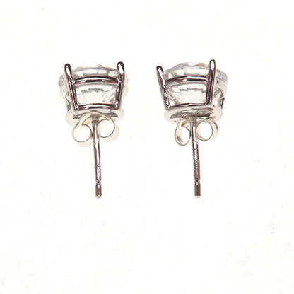 JCM Jacmel Mauritius 925 Sterling Silver Round-Cut C Z Stud Earrings
