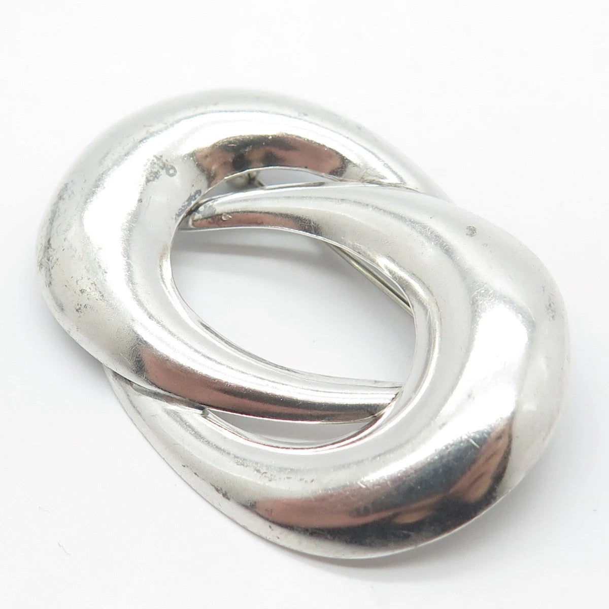 925 Sterling Silver Vintage Mexico Modernist Pin Brooch