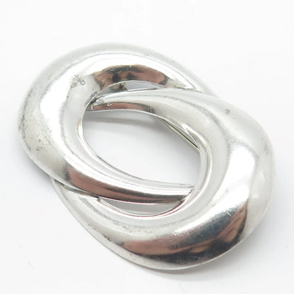 925 Sterling Silver Vintage Mexico Modernist Pin Brooch