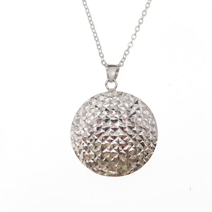 925 Sterling Silver Diamond-Cut Disc Cable Chain Necklace 18"