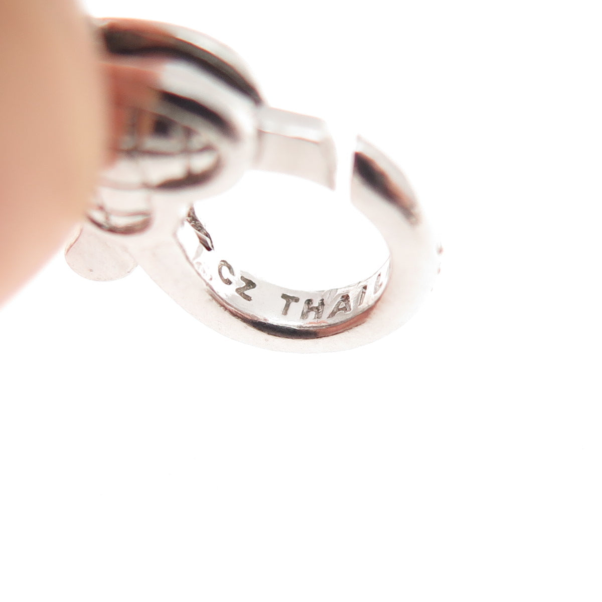 JUDITH RIPKA 925 Sterling Silver Round-Cut C Z Key Charm Bracelet 7.25"