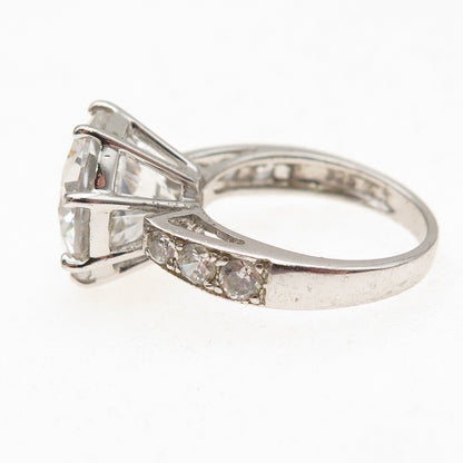 Ross Simons 925 Sterling Silver Round-Cut C Z Engagement Ring Size 5
