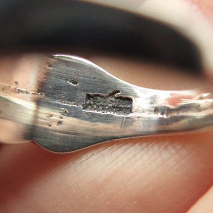 925 Sterling Silver Vintage Chinese Character Adjustable Ring Size 5.75