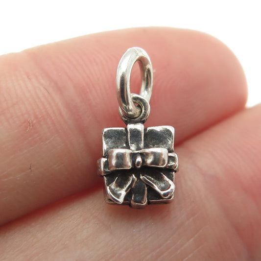 SUN WEST Sterling Silver Vintage Birthday Gift Box Oxidized Minimalist Pendant