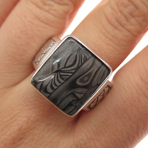 PHLD PlayHardLookDope 925 Sterling Silver Real Jasper Ring Size 10.75