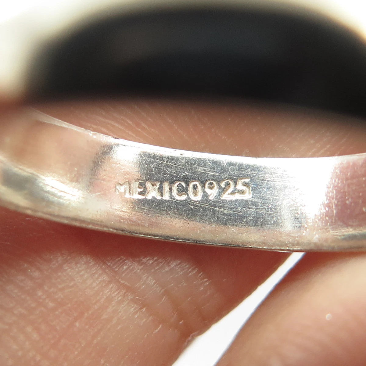 925 Sterling Silver Vintage Mexico Classic Band Ring Size 12.25