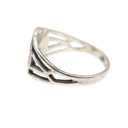 Ostby & Barton 925 Sterling Silver Vintage Girl Scout Oxidized Ring Size 5