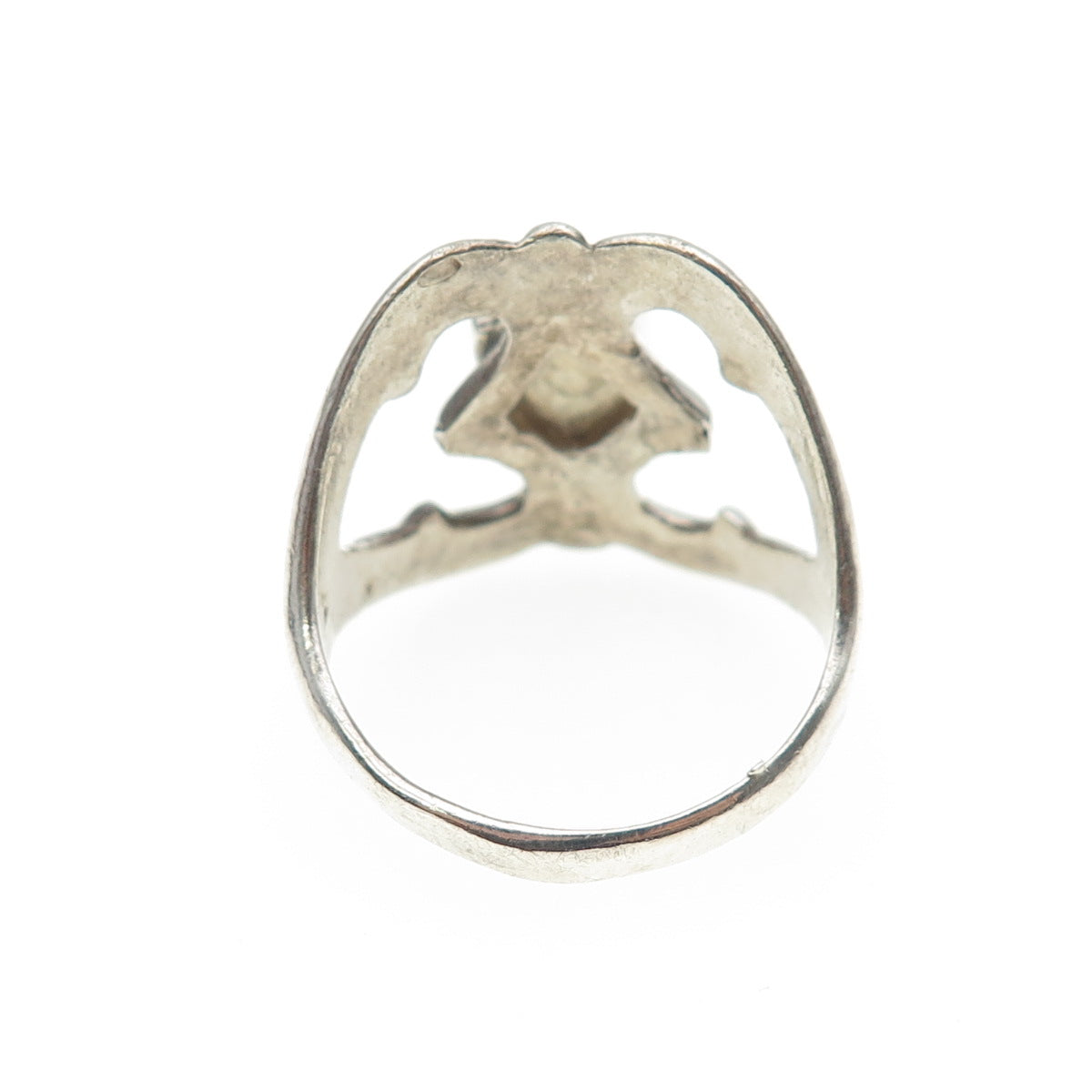 Old Pawn 925 Sterling Silver Vintage Southwestern Turquoise Ring Size 10.25