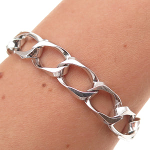 925 Sterling Silver Curb Link Bracelet 8"