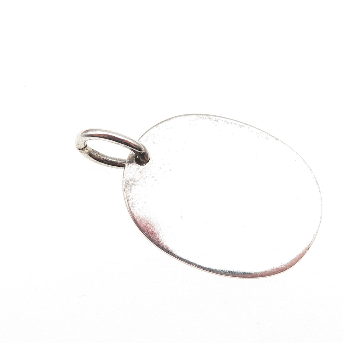 Tiffany & Co. 925 Sterling Silver Vintage Oval Tag Charm Pendant