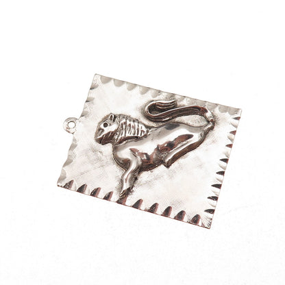 925 Sterling Silver Vintage Leo Zodiac Sign Charm Pendant