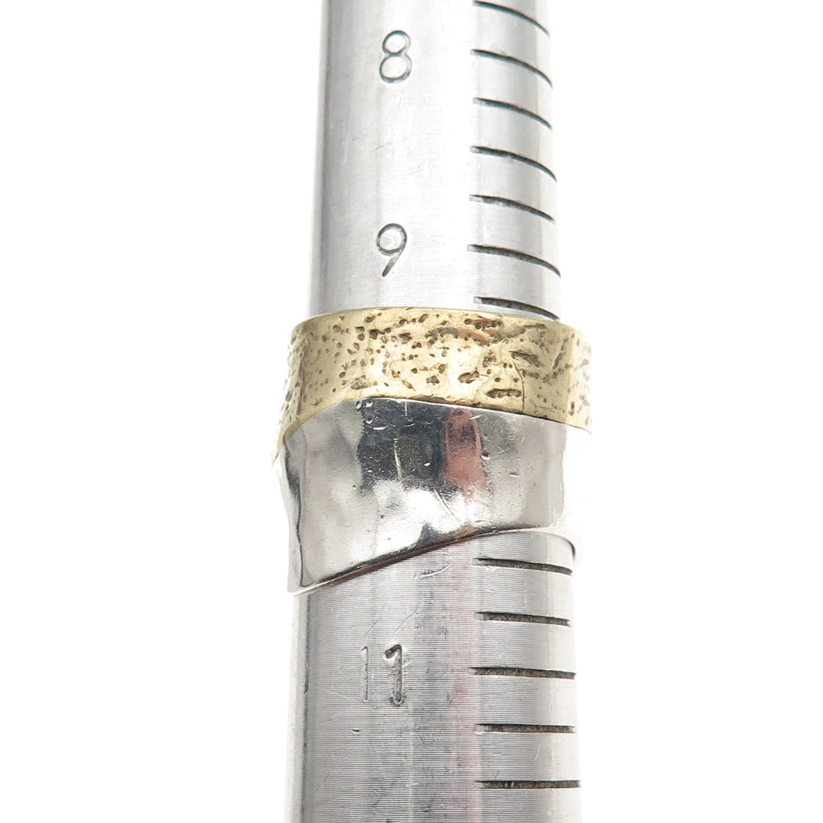 Silpada 925 Sterling Silver 2-Tone Vintage Rain / Shine Ring Size 10.5