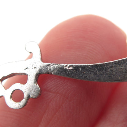 925 Sterling Silver Vintage Sword Charm Pendant