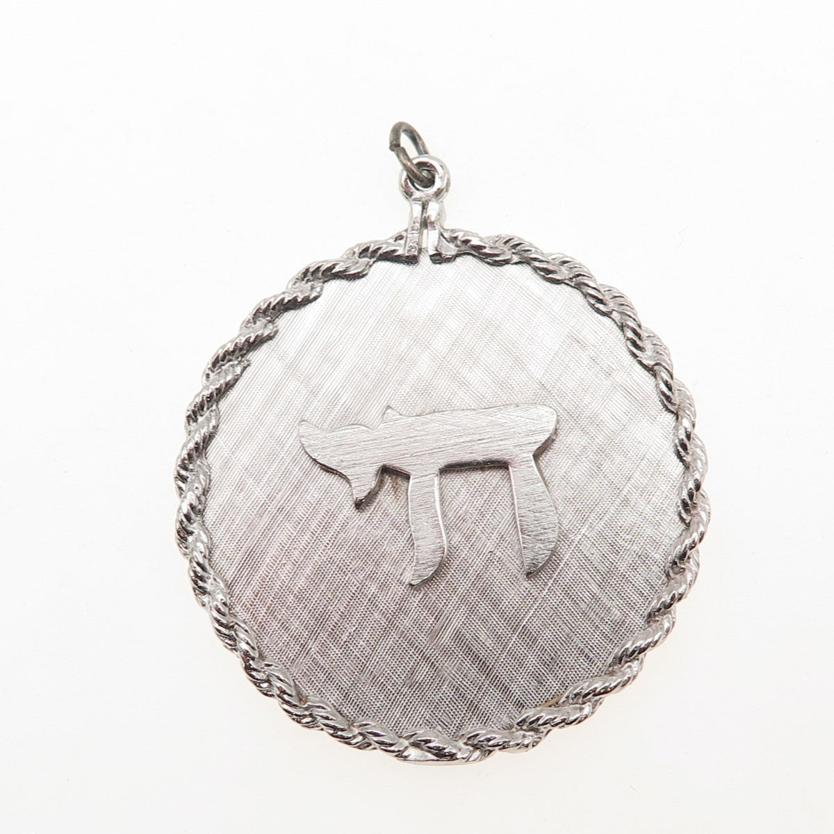 JAY POSON 925 Sterling Silver Vintage Chai Judaica Charm Pendant