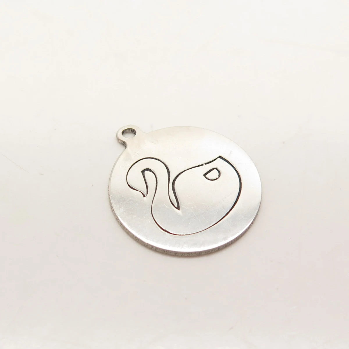 925 Sterling Silver USA Two In Town Swan Bird Charm Pendant