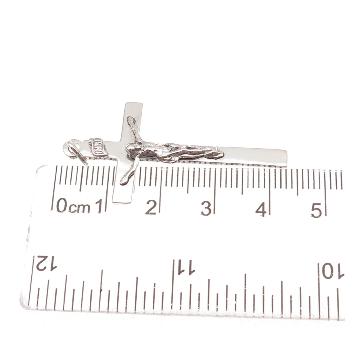 925 Sterling Silver Vintage Crucifix Cross Religious Charm Pendant