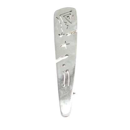 925 Sterling Silver Vintage Mexico Aztec Storyteller Pin Brooch