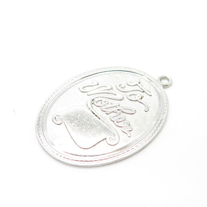 925 Sterling Silver Vintage Griffith & Sons Co "To Mother" Oval Pendant