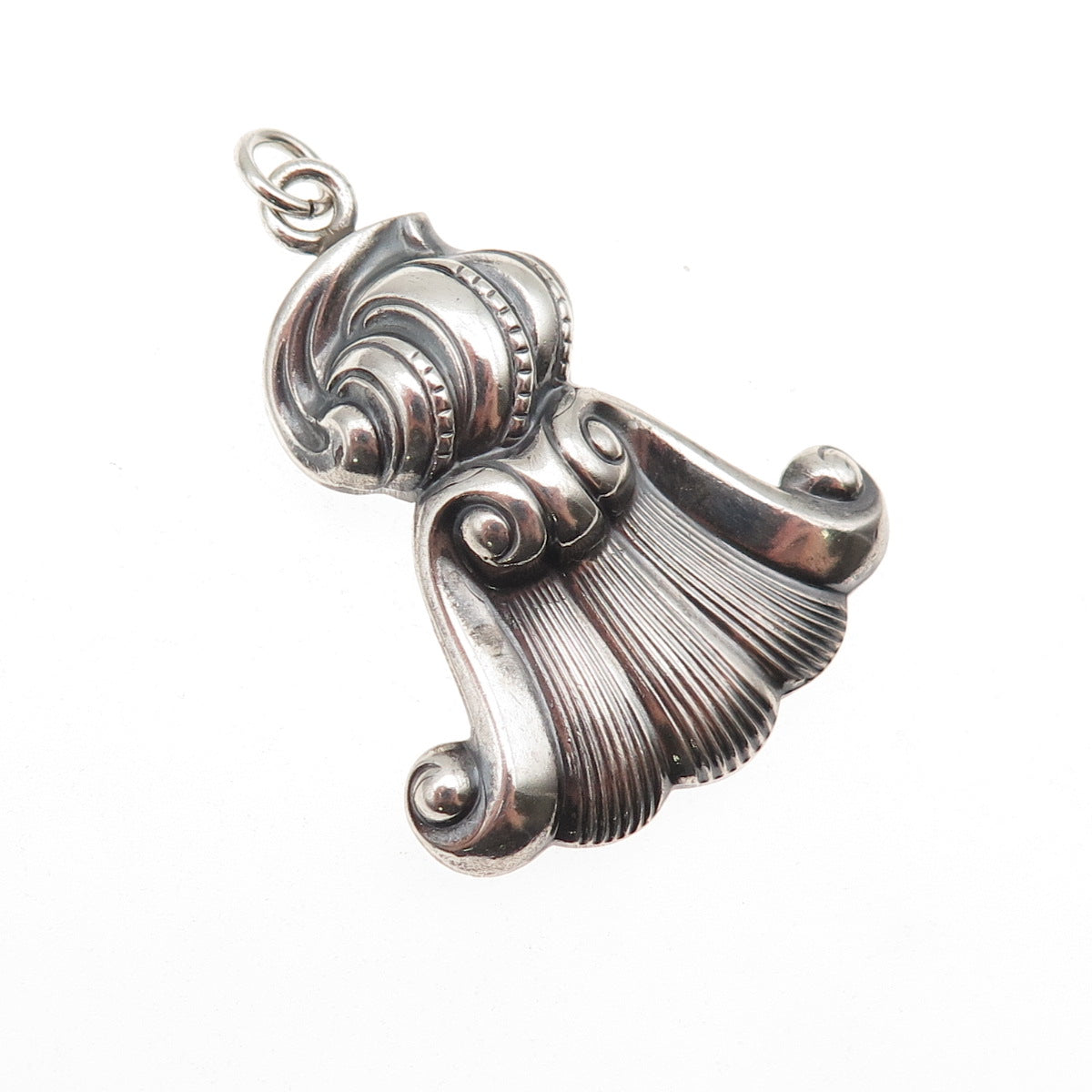 Wallace 925 Sterling Silver Vintage Romance of the Sea Oxidized Charm Pendant
