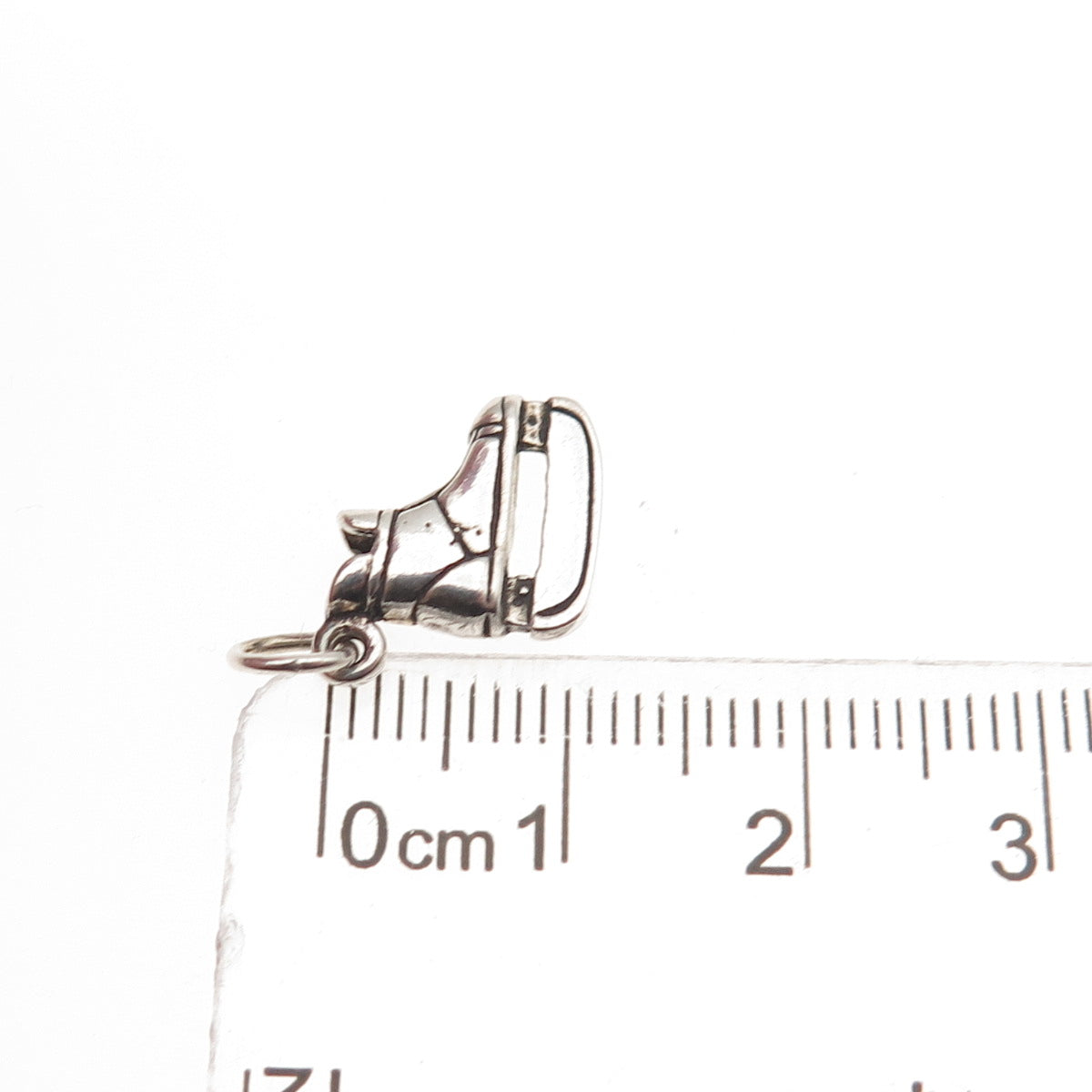 Sunwest 925 Sterling Silver Vintage 1985 Ice Skate Oxidized Mini Charm Pendant