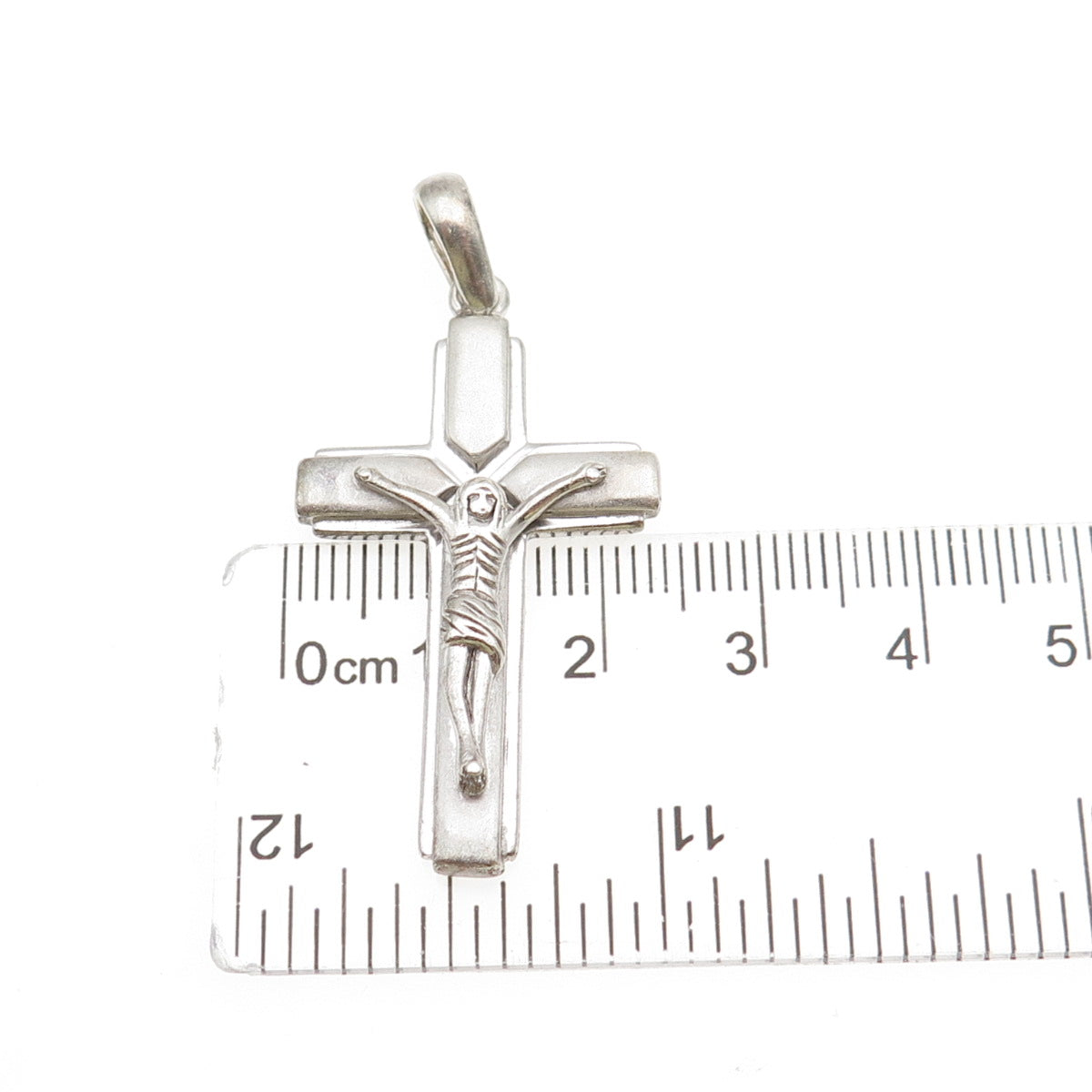 925 Sterling Silver Vintage Crucifix Cross Charm Pendant