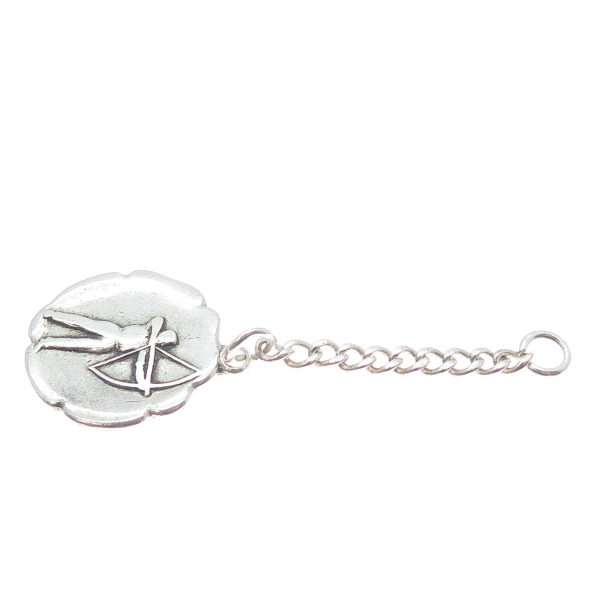 J.M. FISHER 925 Sterling Silver Vintage Archery Sport Key Chin Fob