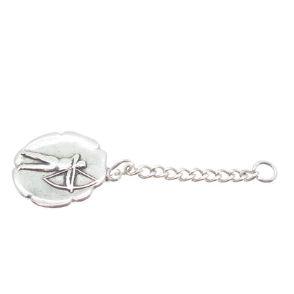 J.M. FISHER 925 Sterling Silver Vintage Archery Sport Key Chin Fob