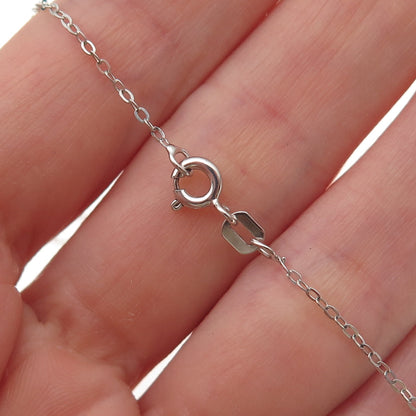 Chuck Clemency 925 Sterling Silver Real Tanzanite Cross Cable Chain Necklace 20"