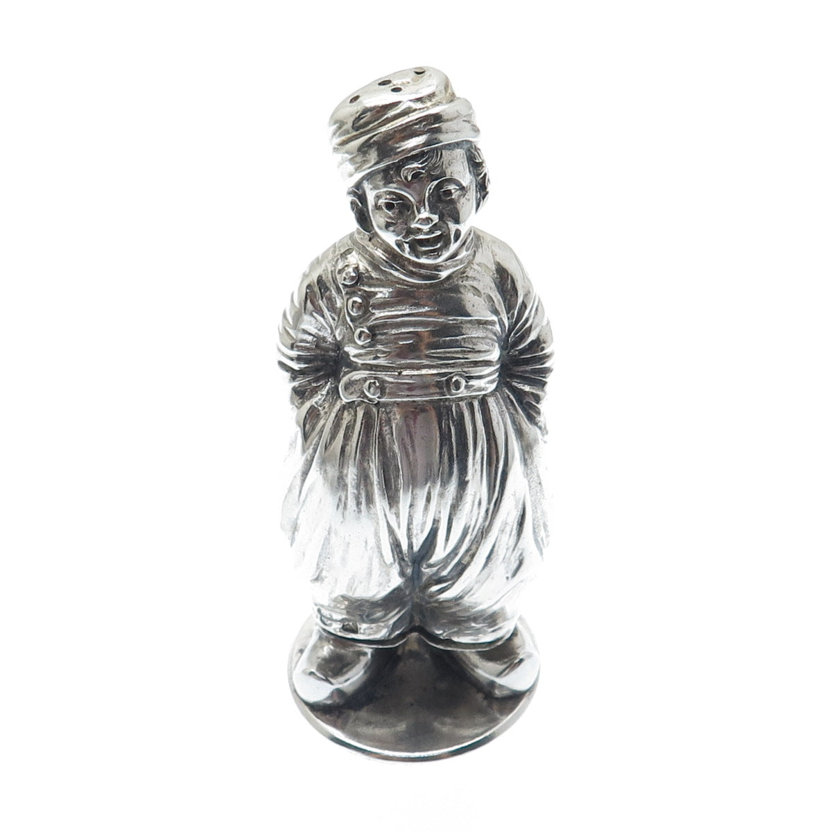 BERTHOLD HERMANN MULLER 925 Sterling Antique 1914 Dutch Boy Salt / Pepper Shaker