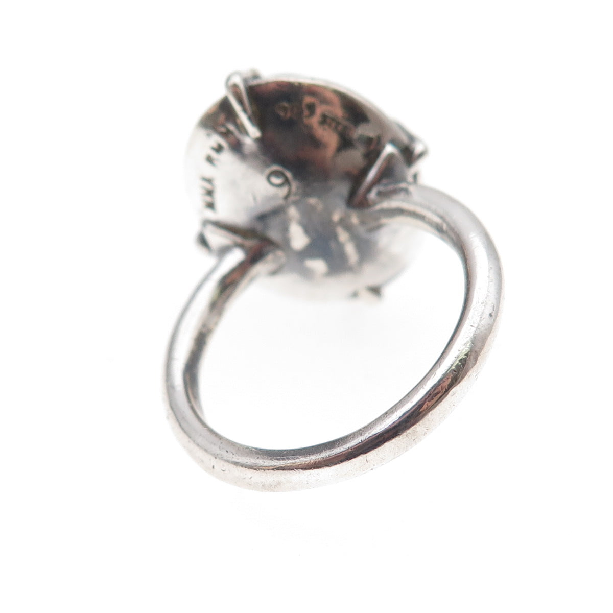 Metropolitan Museum of Art 925 Sterling Silver Vintage Black Onyx Ring Size 8.25