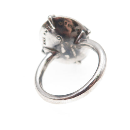 Metropolitan Museum of Art 925 Sterling Silver Vintage Black Onyx Ring Size 8.25