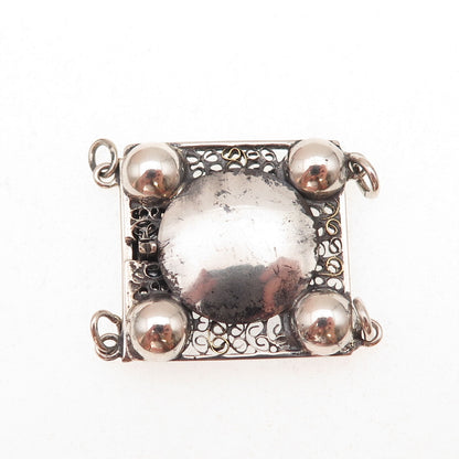 800 Silver Antique Art Deco Germany Bracelet / Necklace Handarbeit Box Lock