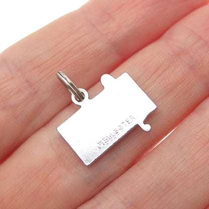 WELLS Sterling Silver Vintage Treble Clef Music Notes Minimalist Charm Pendant