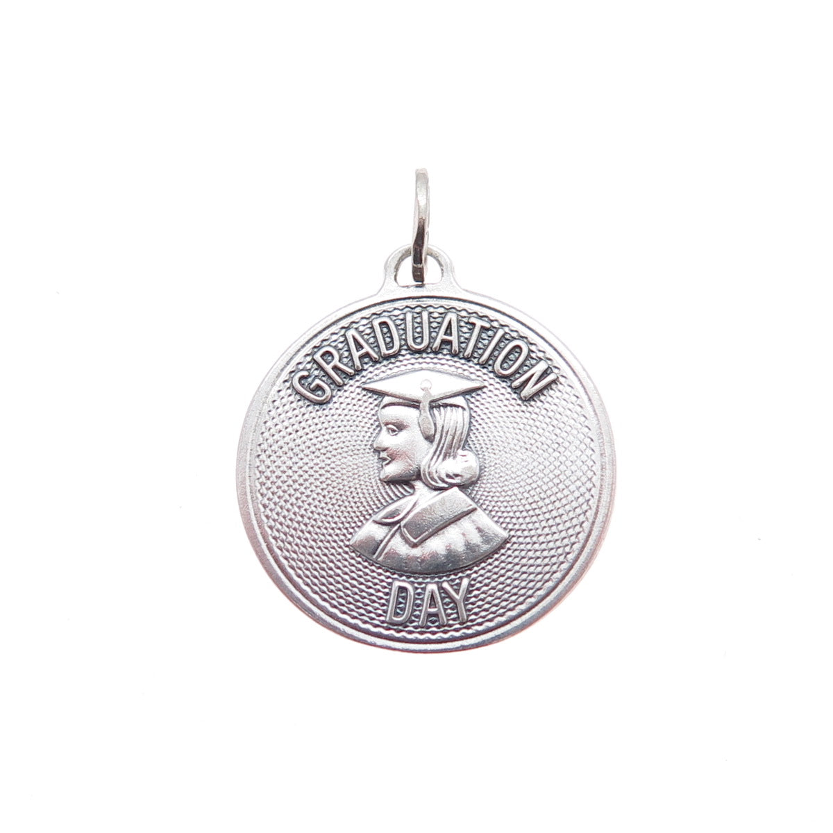 BEAU 925 Sterling Silver Vintage Graduation Day Charm Pendant