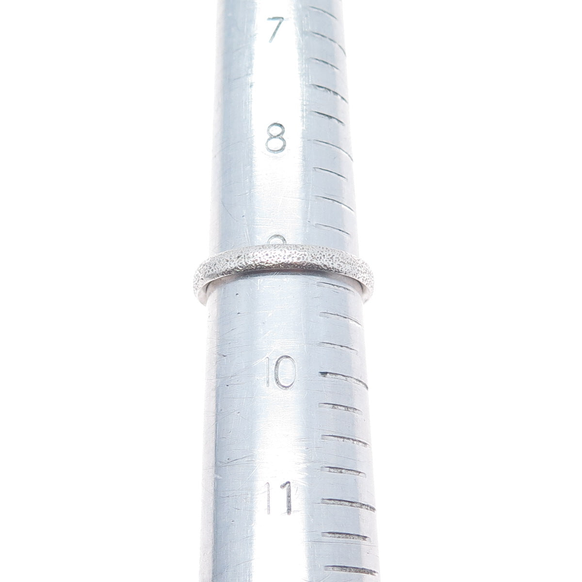 925 Sterling Silver Vintage Textured Stackable Band Ring Size 9.25