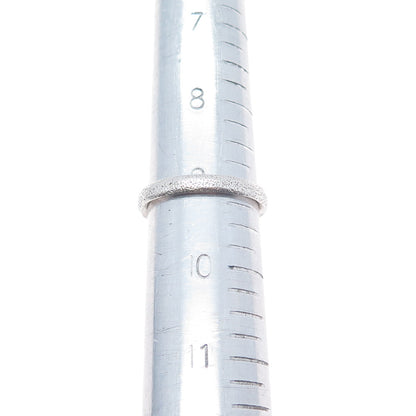 925 Sterling Silver Vintage Textured Stackable Band Ring Size 9.25