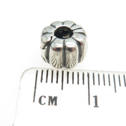 PANDORA 925 Sterling Silver Ribbed Clip Charm