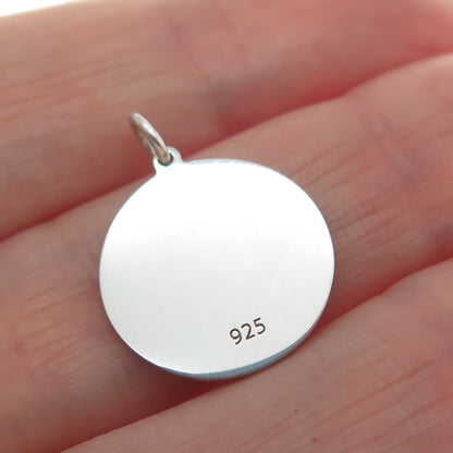 925 Sterling Silver Green Enamel California State Map Minimalist Charm Pendant