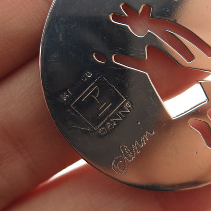 ANNI + CO. 925 Sterling Silver Vintage Mexico Modernist Girl Charm Pendant