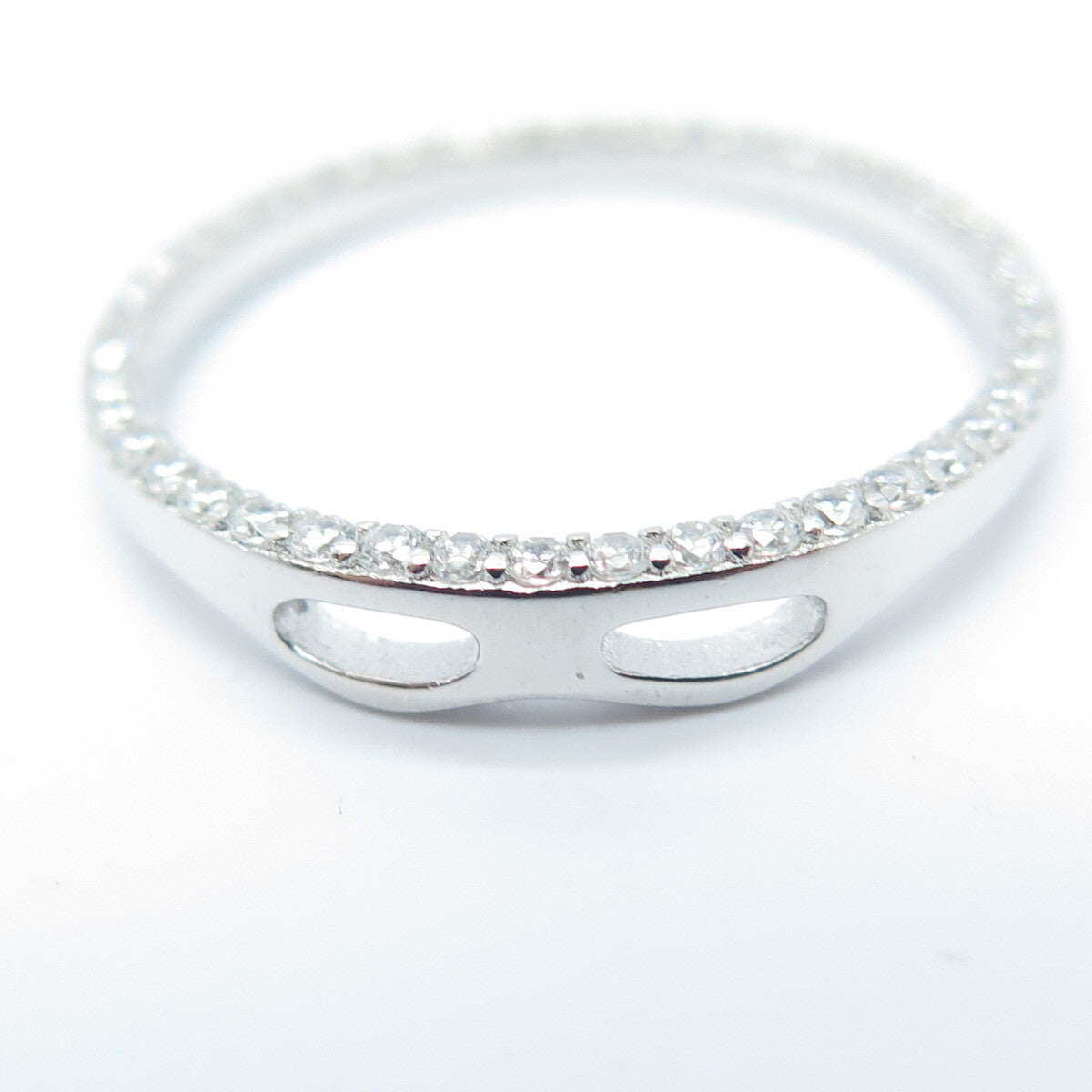 HAN 925 Sterling Silver Pave C Z Circle of Life Slide Pendant