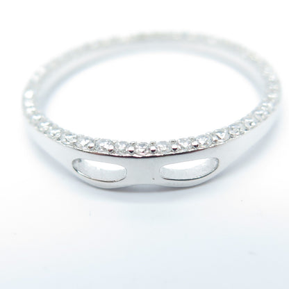 HAN 925 Sterling Silver Pave C Z Circle of Life Slide Pendant
