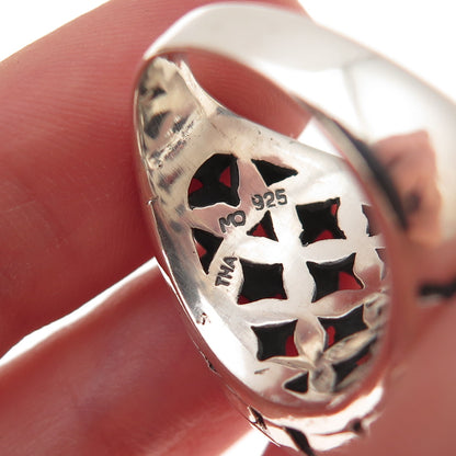 Charles Winston 925 Sterling Silver Vintage Modernist Dome Ring Size 7.25