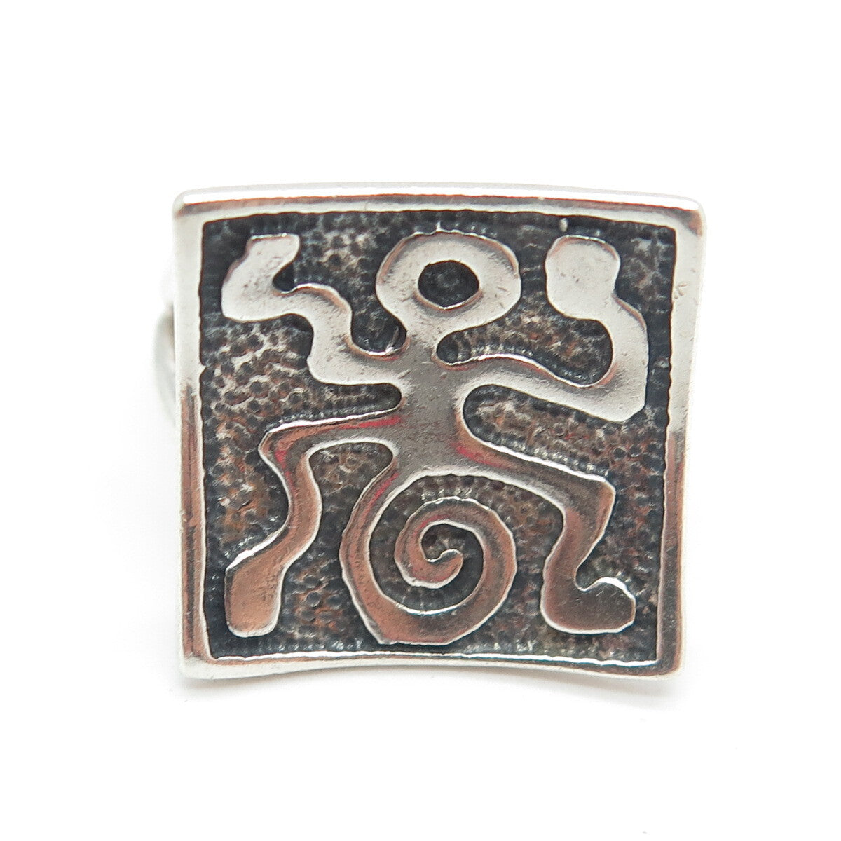 925 Sterling Silver Vintage Tribal Adjustable Ring Size 8.75