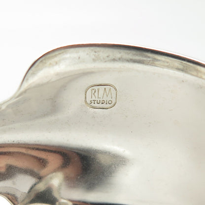 925 Sterling Silver Vintage Robert Lee Morris Pinched Wide Cuff Bracelet 7.25"
