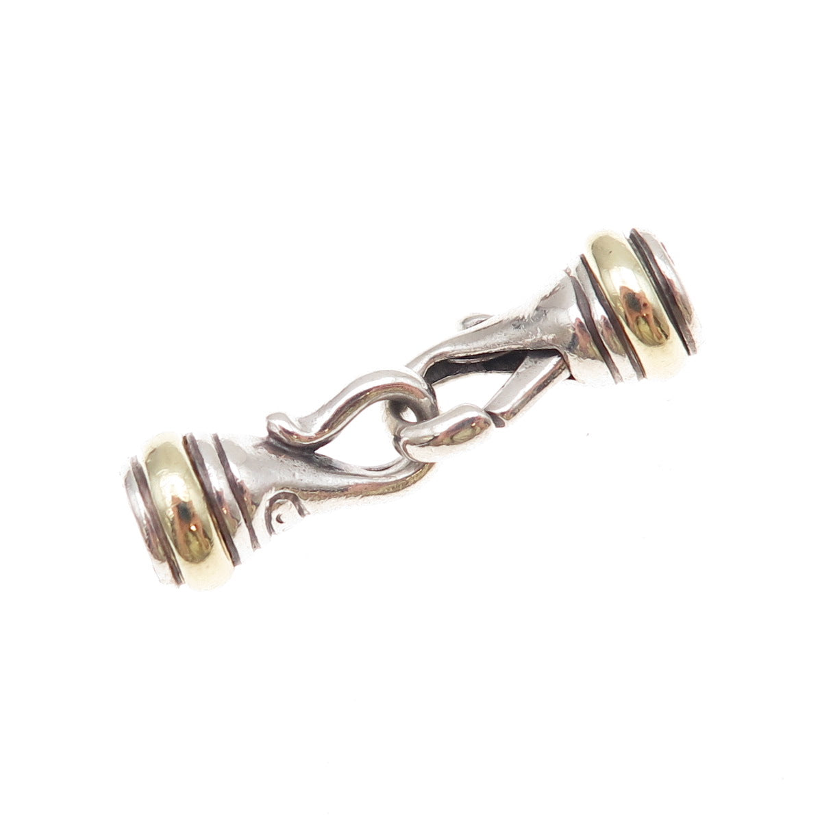 David Yurman Sterling Silver 14K Gold Vintage Bracelet / Necklace Lobster Lock