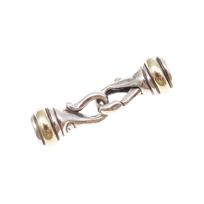 David Yurman Sterling Silver 14K Gold Vintage Bracelet / Necklace Lobster Lock