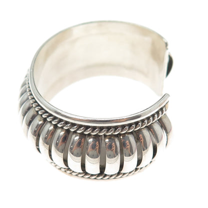 PRICILLA APACHE Old Pawn 925 Sterling Silver Vintage Adjustable Bracelet 6.25"