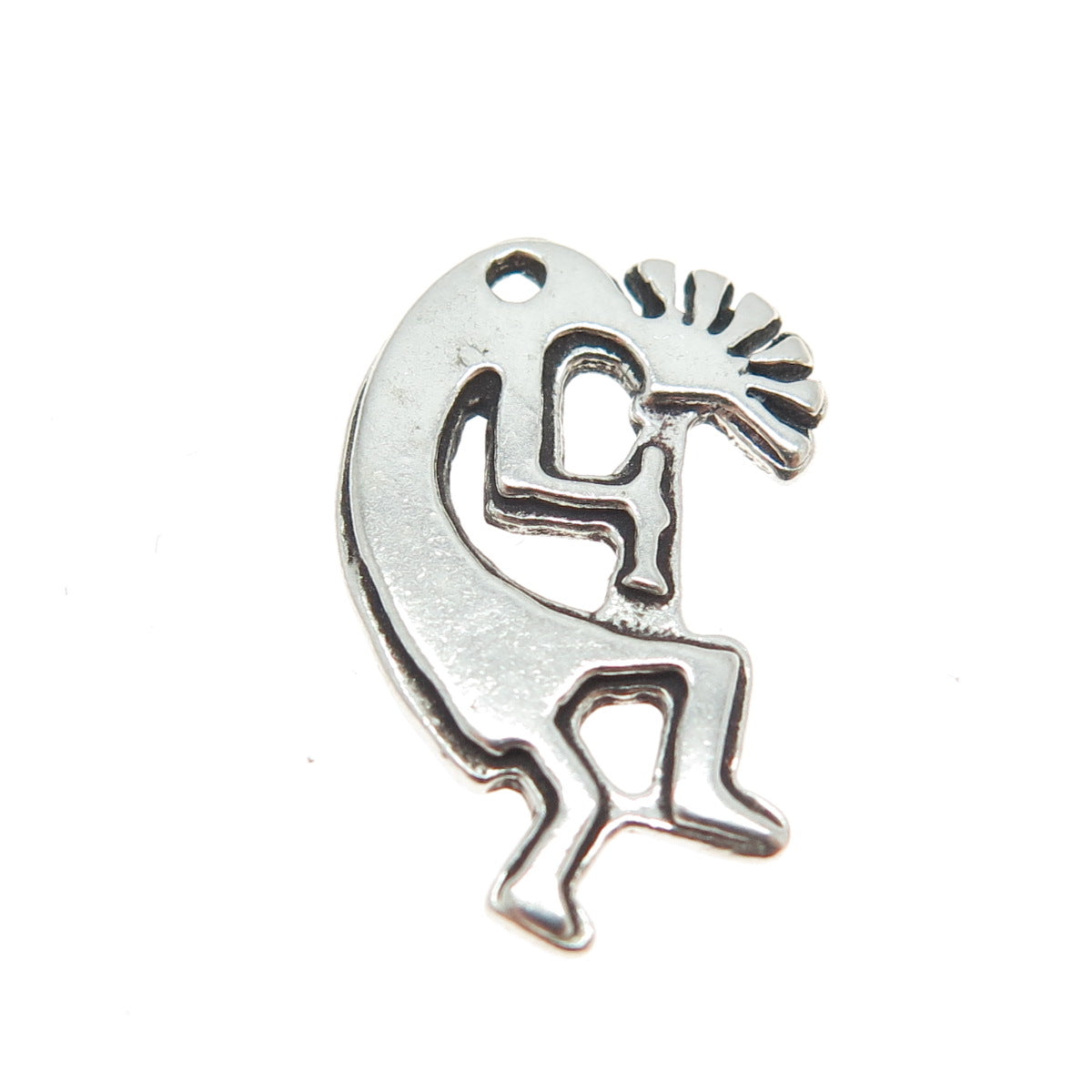 SUN WEST 925 Sterling Silver Vintage Southwestern Navajo Kokopelli Pendant